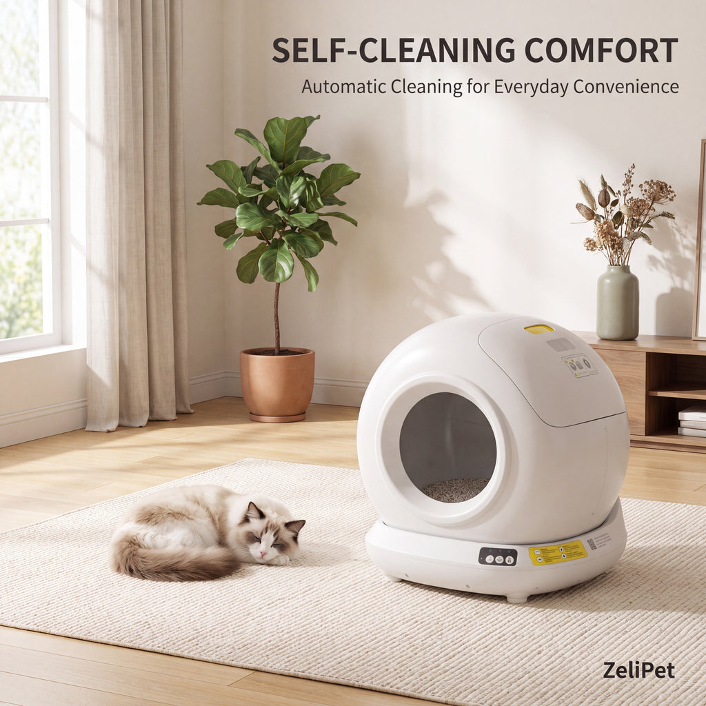 ZeliPet™ Smart 78L Automatic Self-Cleaning Cat Litter Box - Fully Enclosed APP Control for Multi-Cat Homes