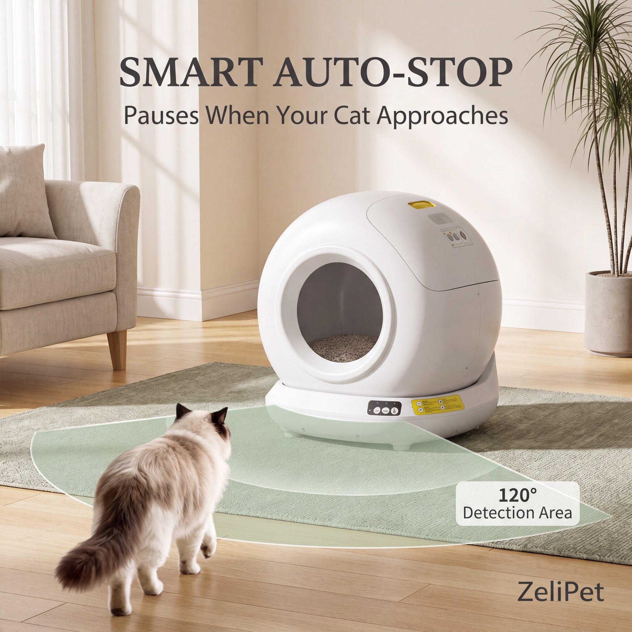 ZeliPet™ Smart 78L Automatic Self-Cleaning Cat Litter Box - Fully Enclosed APP Control for Multi-Cat Homes